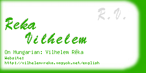 reka vilhelem business card